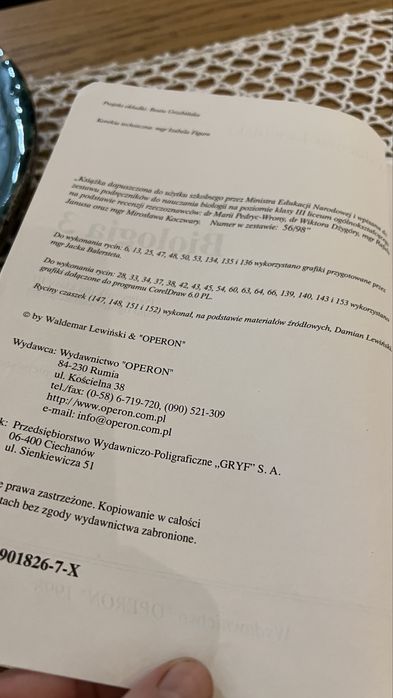 Waldemar Lewiński biologia 3 loperon 1998