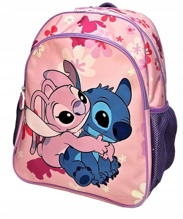 Plecak szkolny wielokomorowy Lilo i Stitch różowy