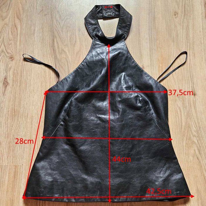 Top skórzany bluzka skóra naturalna French Connection