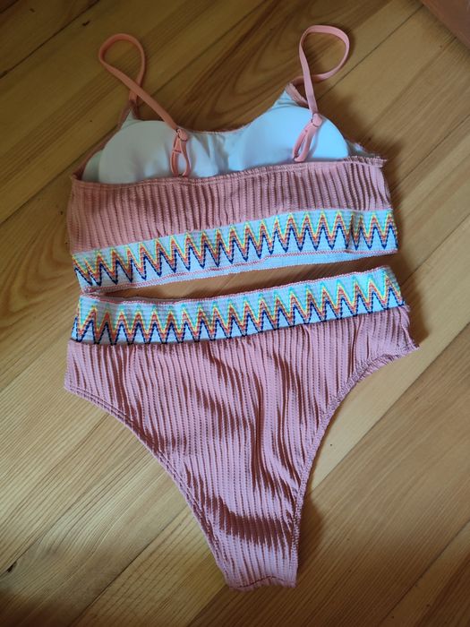 Strój kąpielowy dwuczęściowy bikini wysoki stan