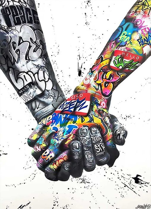 OBRAZ na płótnie 60x90cm Street art Graffiti