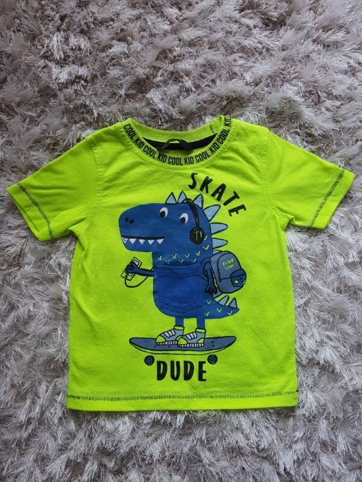 koszulka bluzka t-shirt 2-3 latka nowa 92 neon 98 zielona czerwona