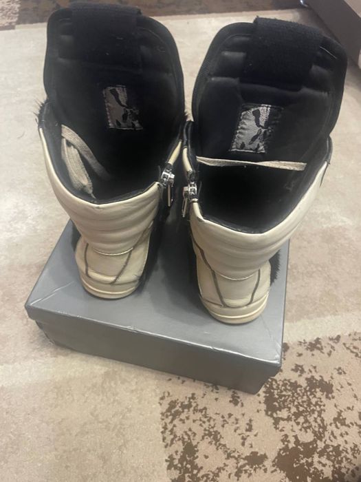 rick owens geobasket pony hair black