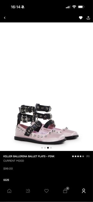 Балетки Dollskill Current Mood туфли с пряжками шипами розовые new rock y2k sugar thrillz demonia punk