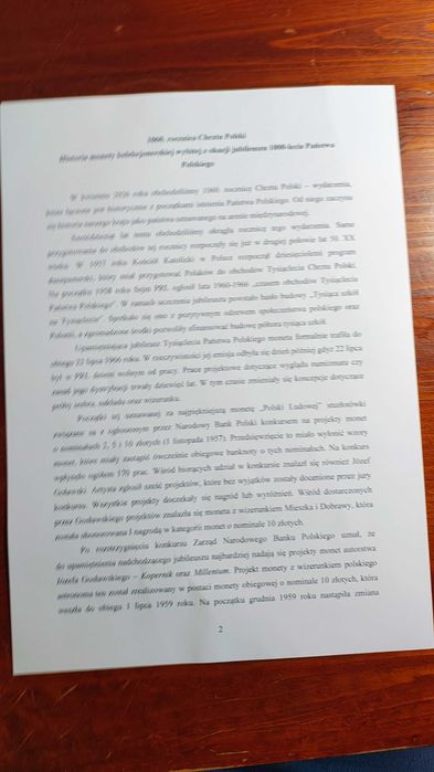 Banknot / Walor kolekcjonerski pwpw Mieszko i Dąbrówka