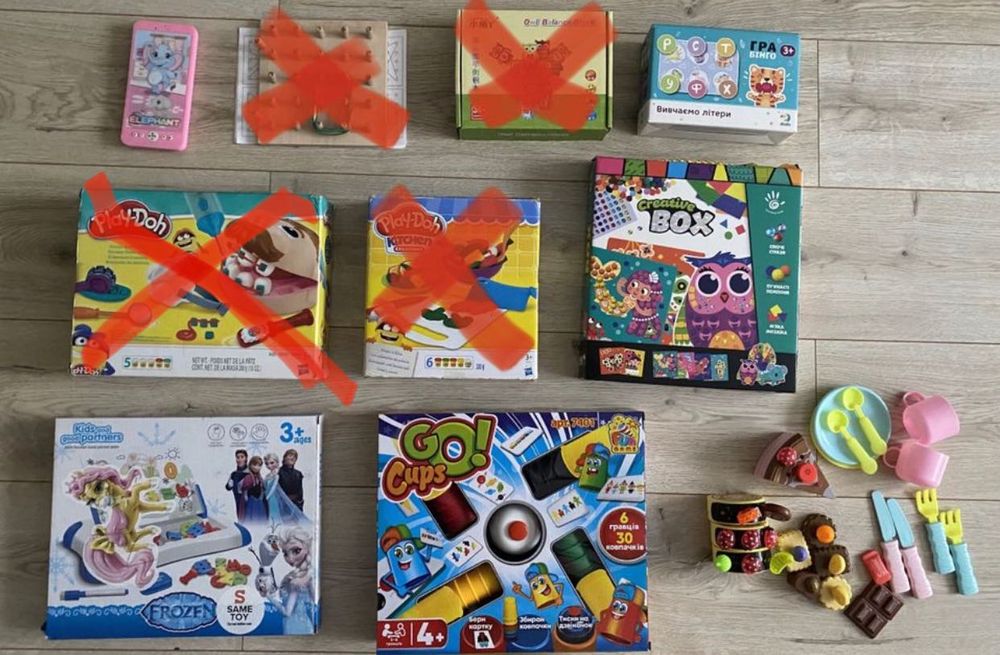 Іграшки Play Doh док зуб плейдо кафе розвивашки настолки лото ковпачки