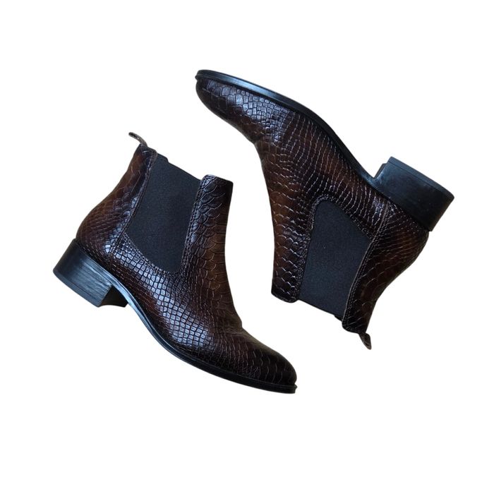 Buty Botki Skórzane 5TH Avenue Lavorazione Artigiana 38