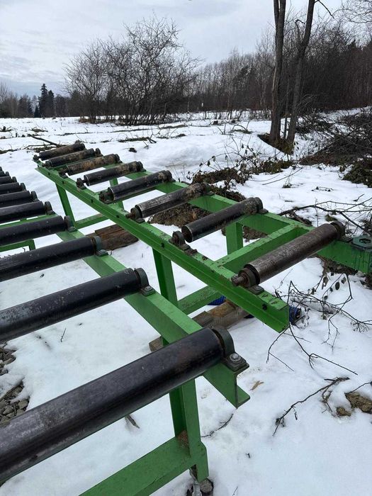 Obrzynarka do desek i łat ze stołami – 32 kW, podajniki przód/tył