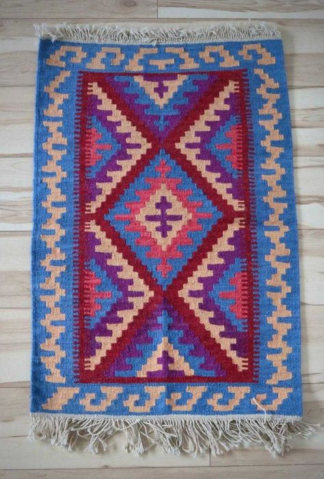 Ręcznie tkany kilim z Iranu 65x100 cm – wełna, etniczny