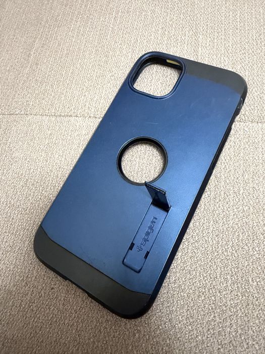 iPhone 15 Plus 6.7” 128GB, czarny + szklo antispy + case Spigen