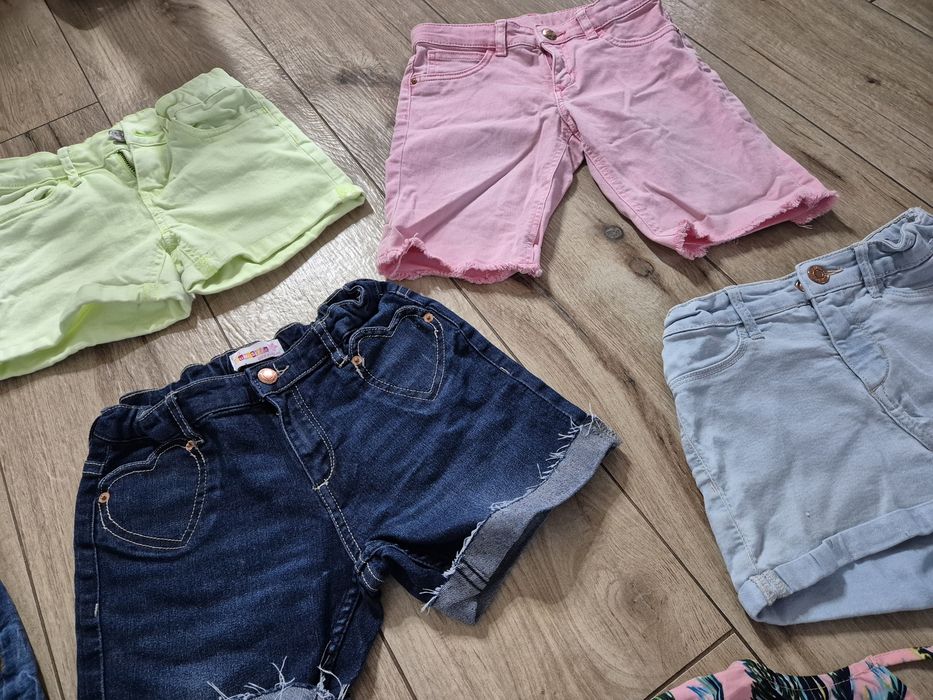 Spodenki zestaw jeans 128 spódnico spodenki kombinezon