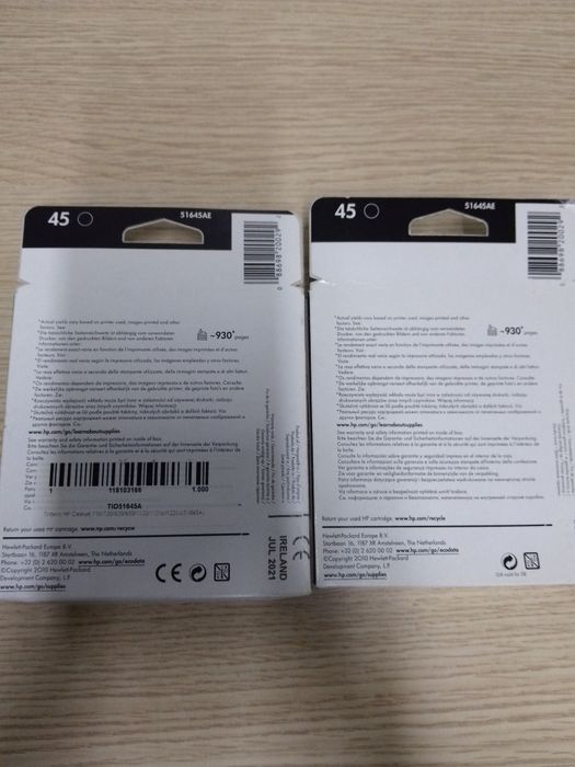 Tinteiros HP 45.