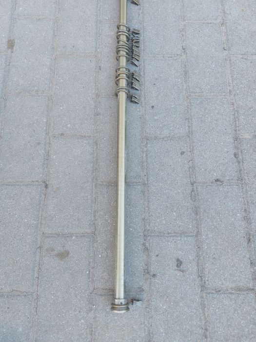 Karnisz mosiężny 300 cm - 3 wsporniki