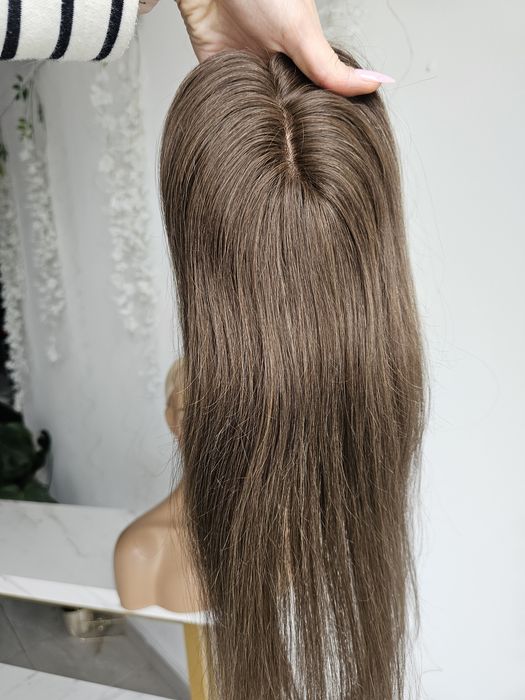 Tupet topper z włosów naturalnych Ola ciemny blond 52cm