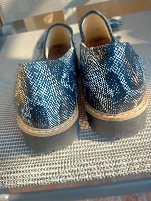 Półbuty mokasyny Oxfordki wężowe zapato rozmiar 36