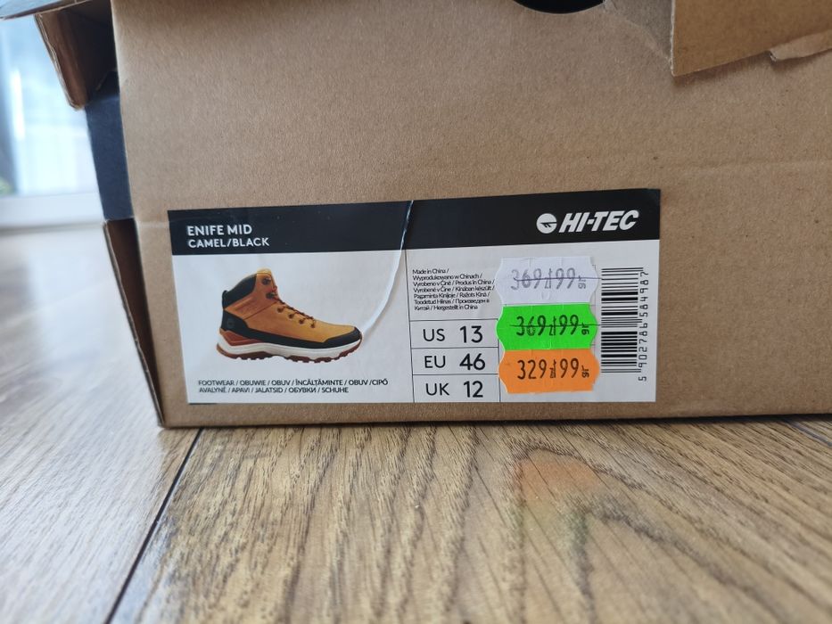 Nowe buty Hi-Tec r.46 Enife MID camel/black