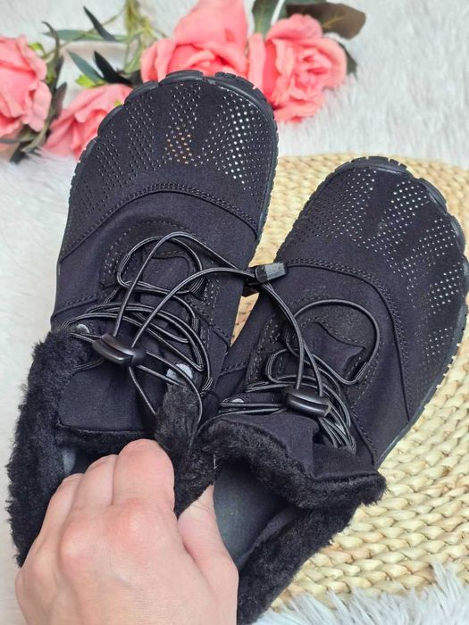 Buty sportowe ocieplane minimalistyczne palczaste do biegania rower 38