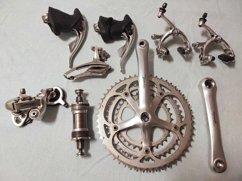 Vintage 1996 Campagnolo grupo Veloce 3x8v e rodas Atlanta 1996