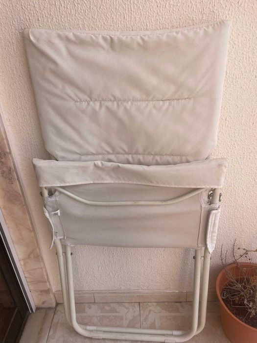 Cadeira Espreguiçadeira Reclinável / Reposera de Varanda (IKEA HÅMÖ) – Branca