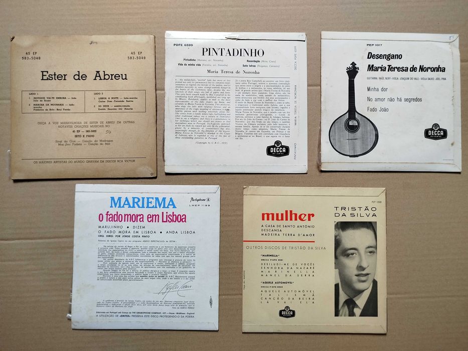 Discos Vinil FADO - Vinis Antigos Singles e EP's