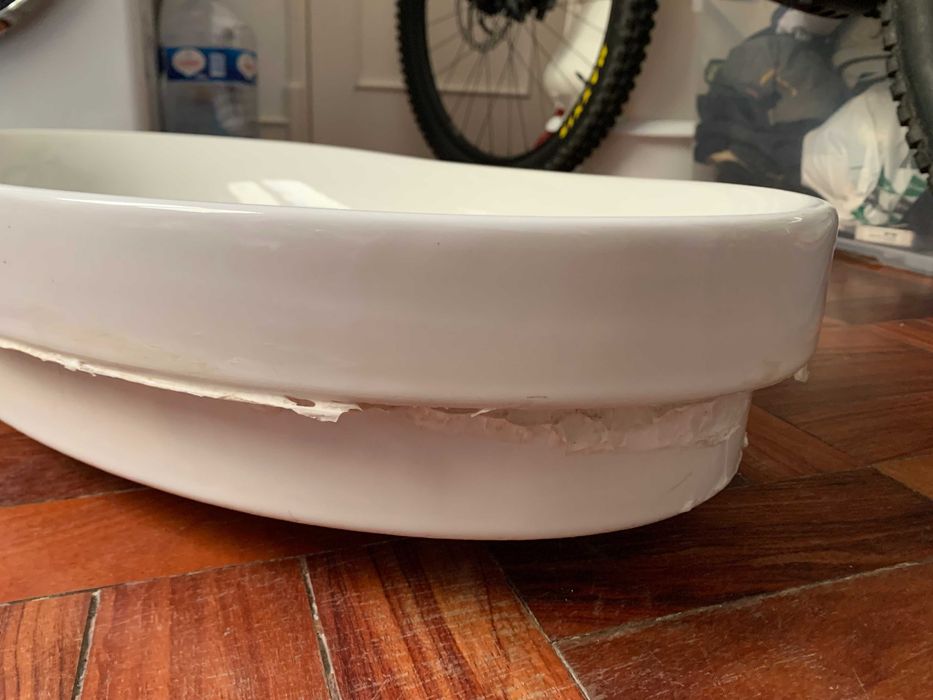 Lavatório Sanitana de Encastre por Cima modelo Ovalo Branco