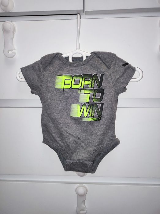 Nowe body Puma Born To Win rozmiar 62 szaro-żółte