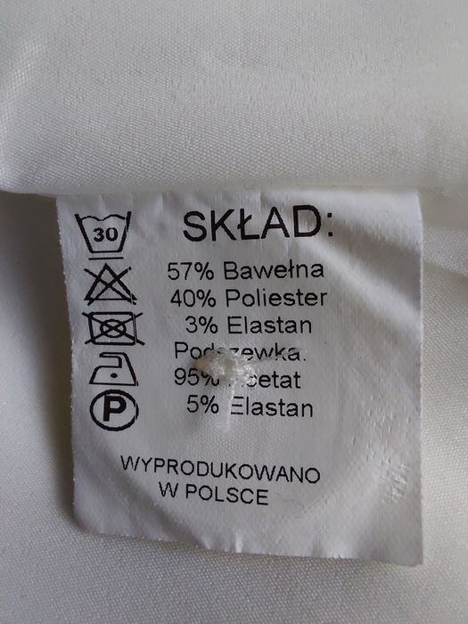 Marynarka biała z paskiem