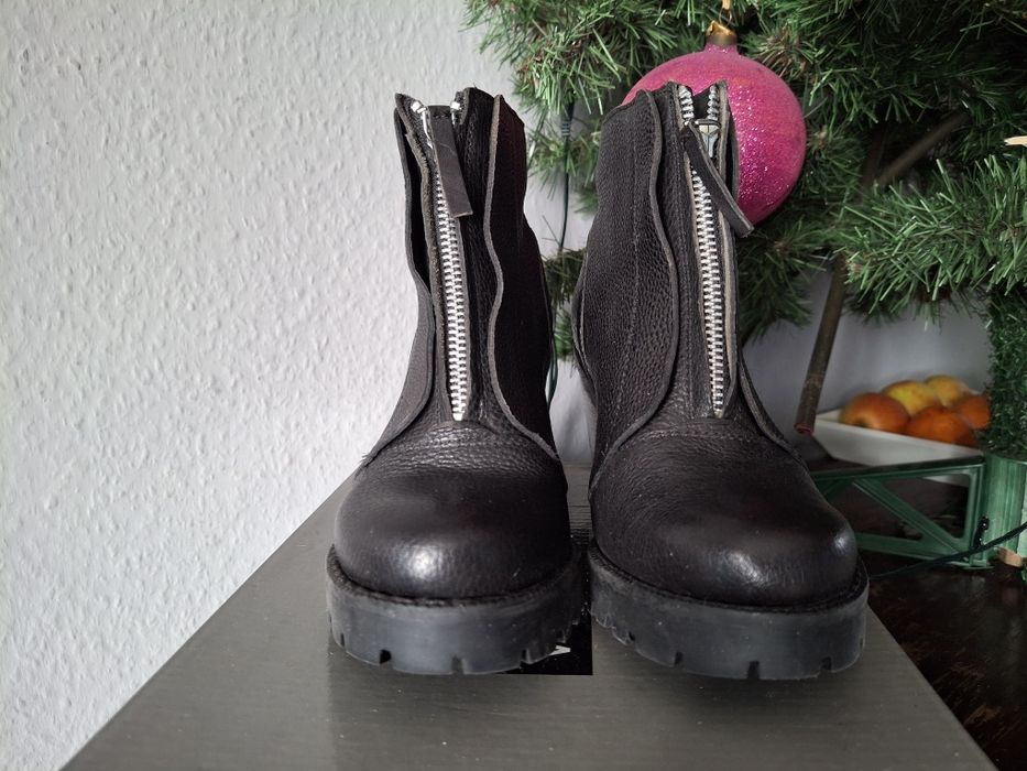 H&M  skórzane botki damskie 35