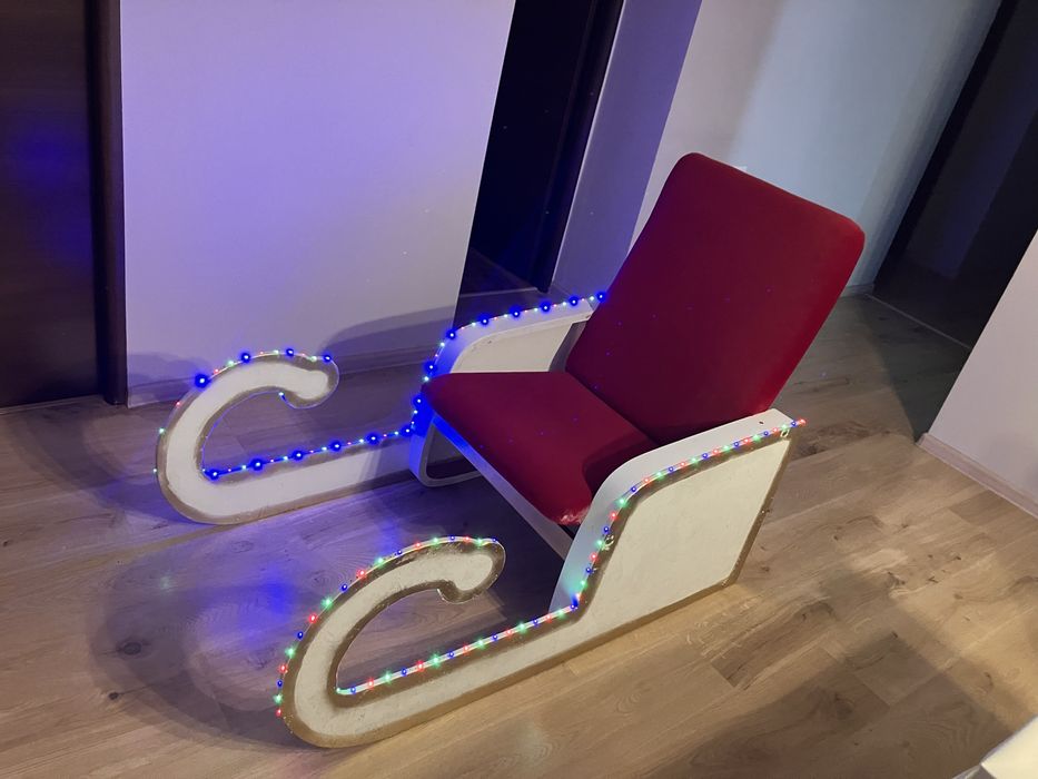 Fotel / sanie Mikołaja / Mikołaj / Święta