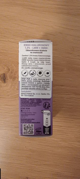 Etat Pure Kwas hialuronowy 1.5% Wypełnienie zmarszczek