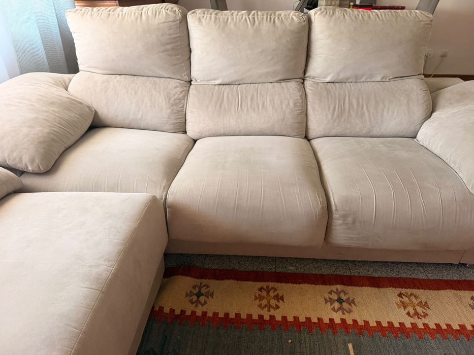 Sofá 3 lugares com chaise long amuvivel