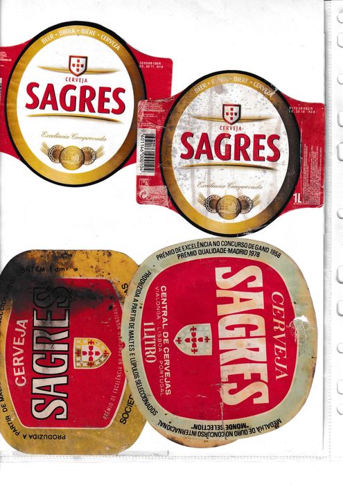 Rotulos de cerveja da Sagres