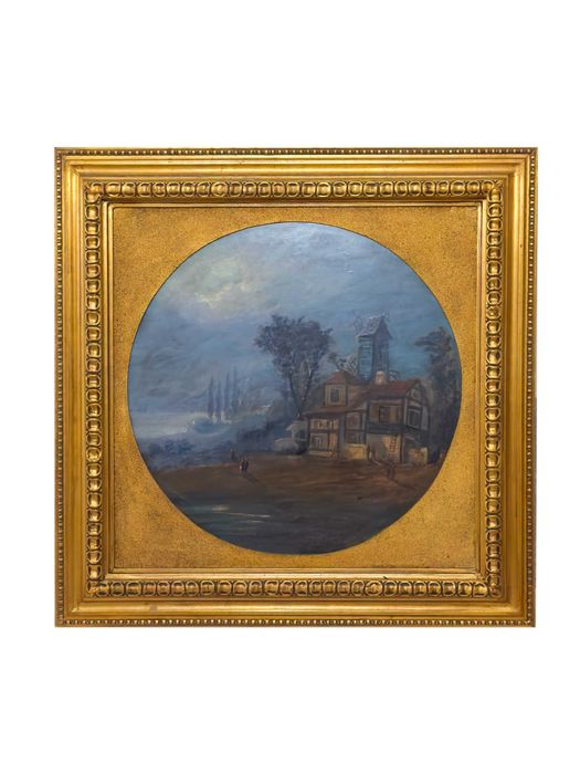 Pintura moinho Bretanha século XIX | Romantismo