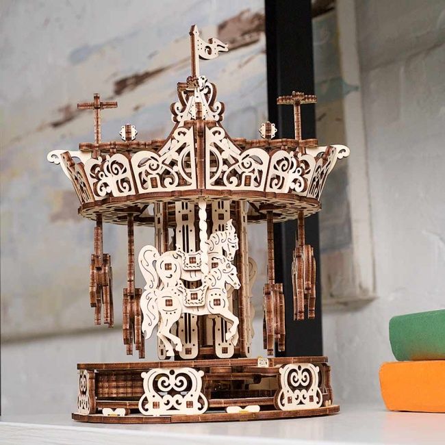 Механічний 3D пазл Ukrainian UGears Карусель