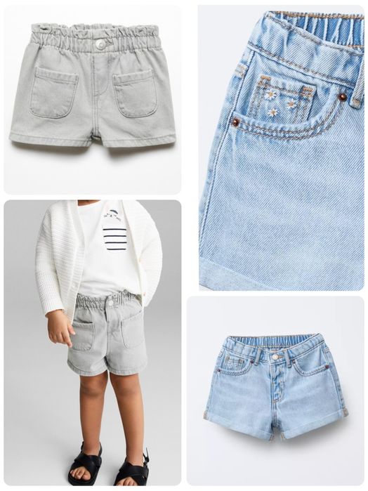 Продам нові  джинсові шорти лосіни велосипедки Zara 4-5 років