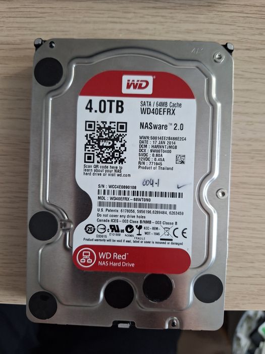 Dysk WD red WD40EFRX 4Tb