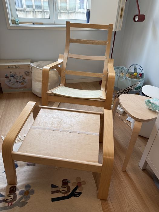 Cadeira baloiço e banco ikea poang