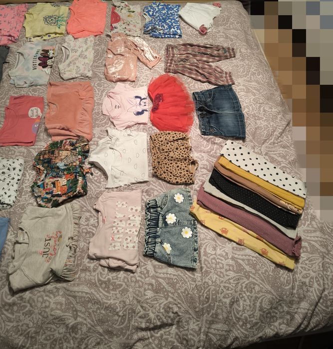 Karton ciuszków dla dziewczynki 80/86