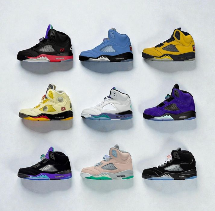 р36-45 Кросівки Air Jordan 5 Retro Black White Pink Grey