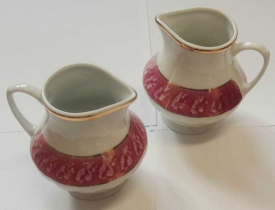 PRL Dzbanuszki Dzbanki 9,5 cm - PORCELANA CHODZIEŻ - 2 Sztuki komplet