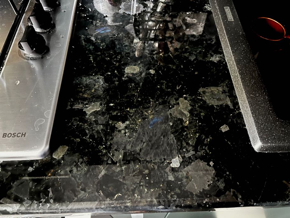 Стільниця лабрадорит натуральний камінь BLACL ICE 3 см товщина