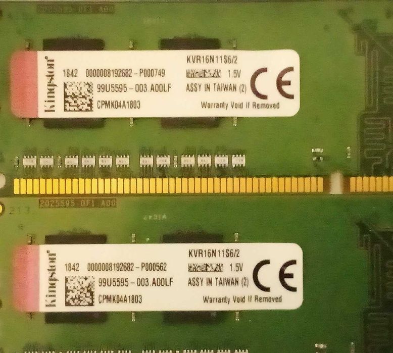 RAM Kingston KVR16N11S6/2 DDR3 de 2x2GB