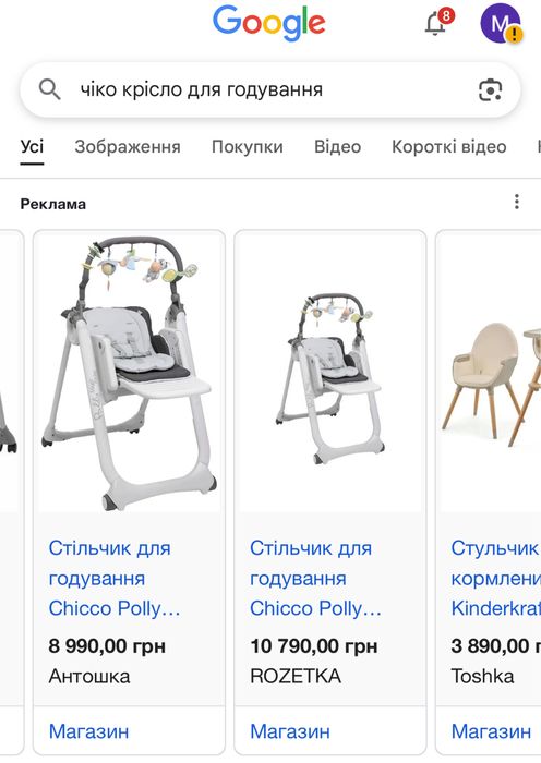 Стільчик для годування Chicco Polly Magic Relax, крісло для годування