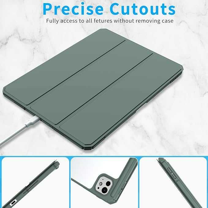 Etui iPad Pro 11 M4 2024 Patamiyar + Uchwyt na Pencil Zielone