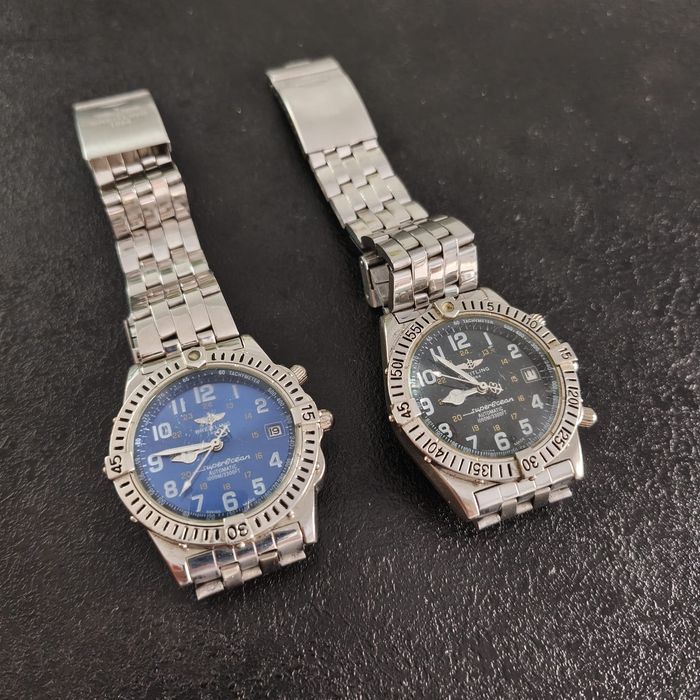 Dwie repliki zegarków Breitling uszkodzone