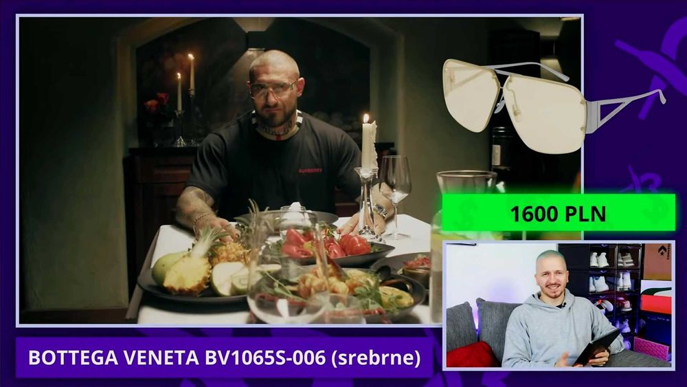 Bottega Veneta BV1065S 002 Złote Okulary Przeciwsłoneczne Jak Nowe