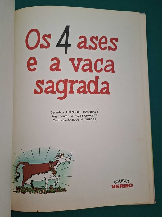 Livro de BD, Os 4 Ases e a Vaca Sagrada, François - Georges - 1981