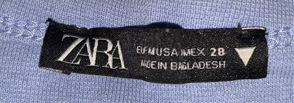 Блакитний топ ZARA