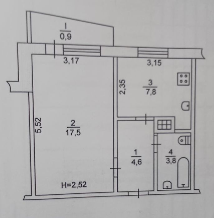 1-кімнатна Авраменка, 9