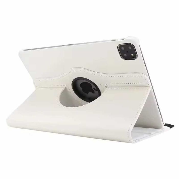 SKÓRZANE obrotowe Etui do iPad Air 13" 2025/2024/Pro 12.9" białe